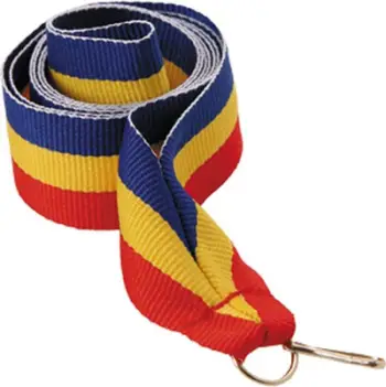 Shirit për medalje Victoria Sport, 11 mm, i kaltër/kuq/verdhë