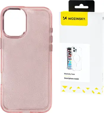 Mbështjellës Wozinsky Glitter Case për Samsung Galaxy S24 FE, rozë me shkëlqim