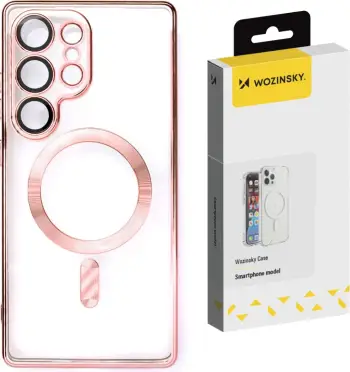 Mbështjellës Wozinsky Electroplated Magsafe për Samsung Galaxy S24 FE, Rozë