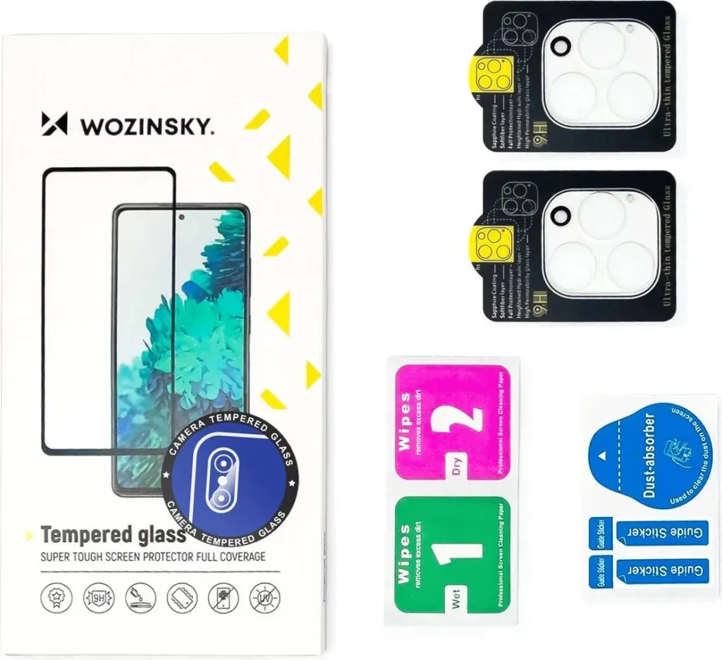 Xham mbrojtës kamerë Wozinsky për iPhone 17 Pro Max, set 2 copë, zi - 3