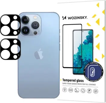 Xham mbrojtës kamerë Wozinsky për iPhone 17 Pro Max, set 2 copë, zi