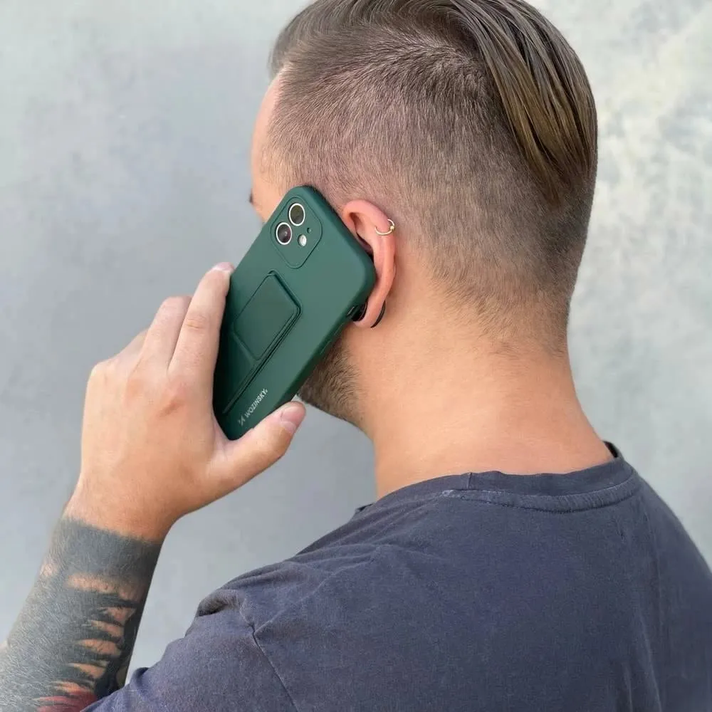 Mbështjellës silikoni Wozinsky Kickstand Case për iPhone 13 mini, mint - 6