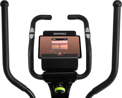 Biçikletë eliptike elektro-magnetike Zipro Dunk, iConsole +, e zezë / gjelbër - 5