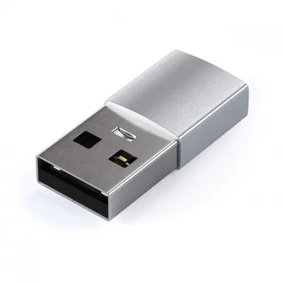 Përshtatës Satechi Aluminum USB-A - USB-C, i argjendtë - 2