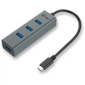 USB Hub D I-TEC, USB-C, METAL, 4 porte