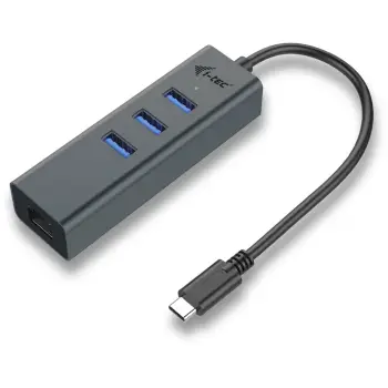 USB Hub D I-TEC, USB-C, 3 porte + GLAN