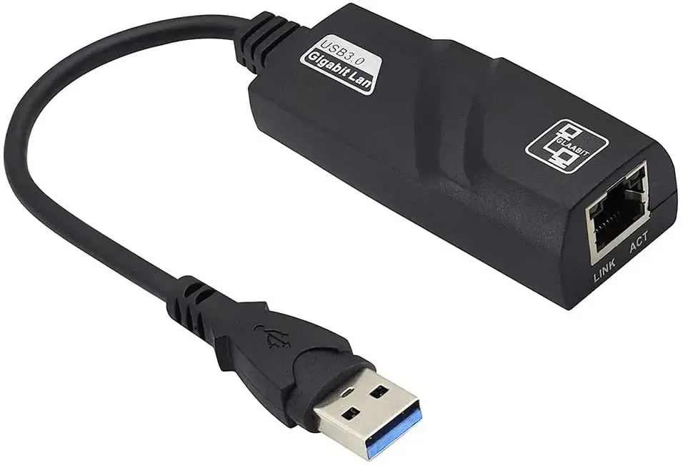 Adapter Inter-Tech / USB3.0 në RJ45 Gigabit Lan 1000 MBit/s / I zi - 1