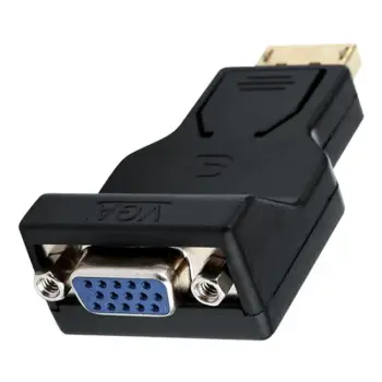Konverter Display Port / Mashkull në VGA Femer / I zi