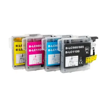 Set i Tonerave B-LC-980,B-LC-985,B-LC-1100XL / Black, Cyan, Magenta, Yellow / 325-450 pages / Compatible