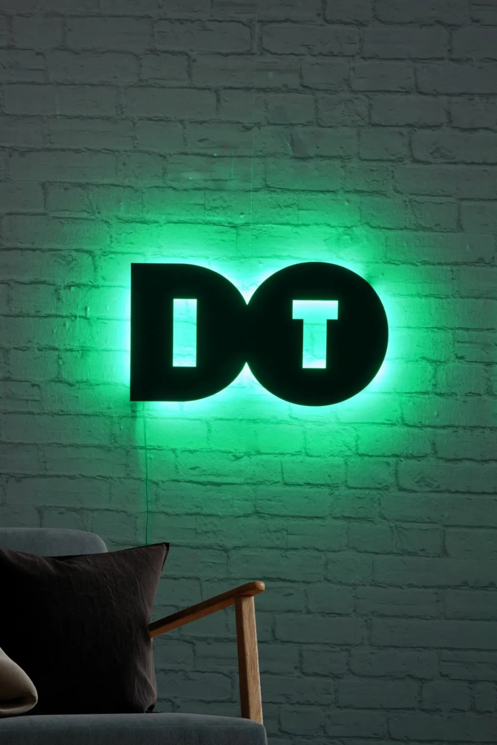Dritë dekorative LED për mur, Wallity, Do It, ngjyrë e gjelbër - 3