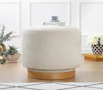 Puf Atelier del Sofa, rrotullues, krem