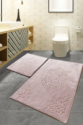 Set tapetash për banjo (2 copë), Mijölnir, Ottoman, ngjyrë pluhur