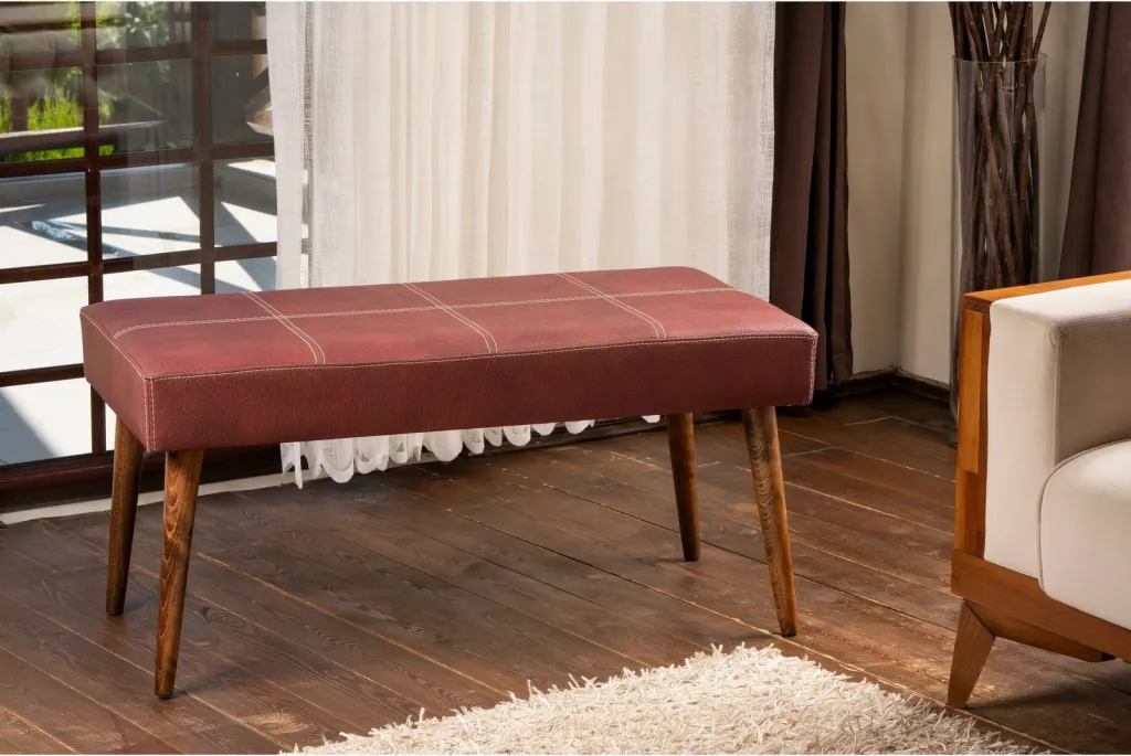 Pouf Atelier del Sofa, ngjyrë e kuqe Claret - 1