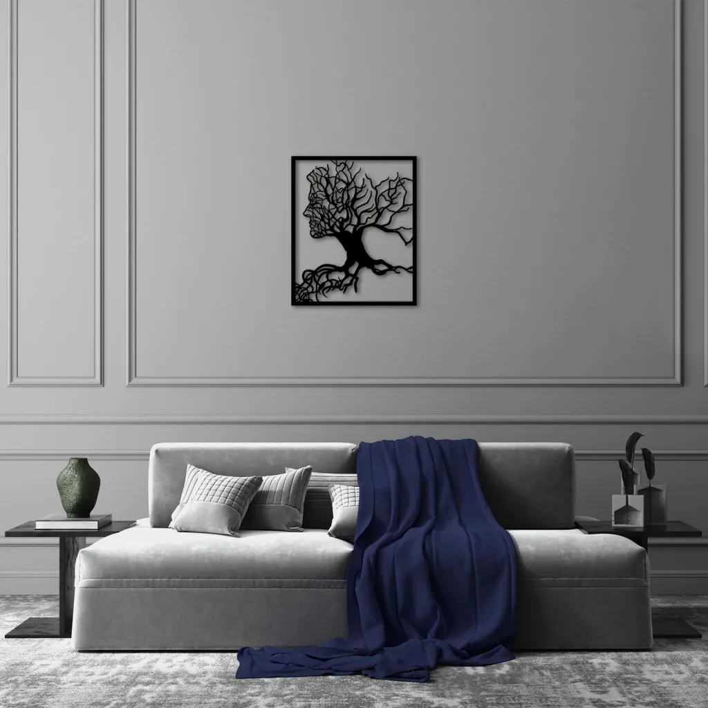 Aksesor dekorativ metalik për mur, Wallity, Tree Man - 262 - 3