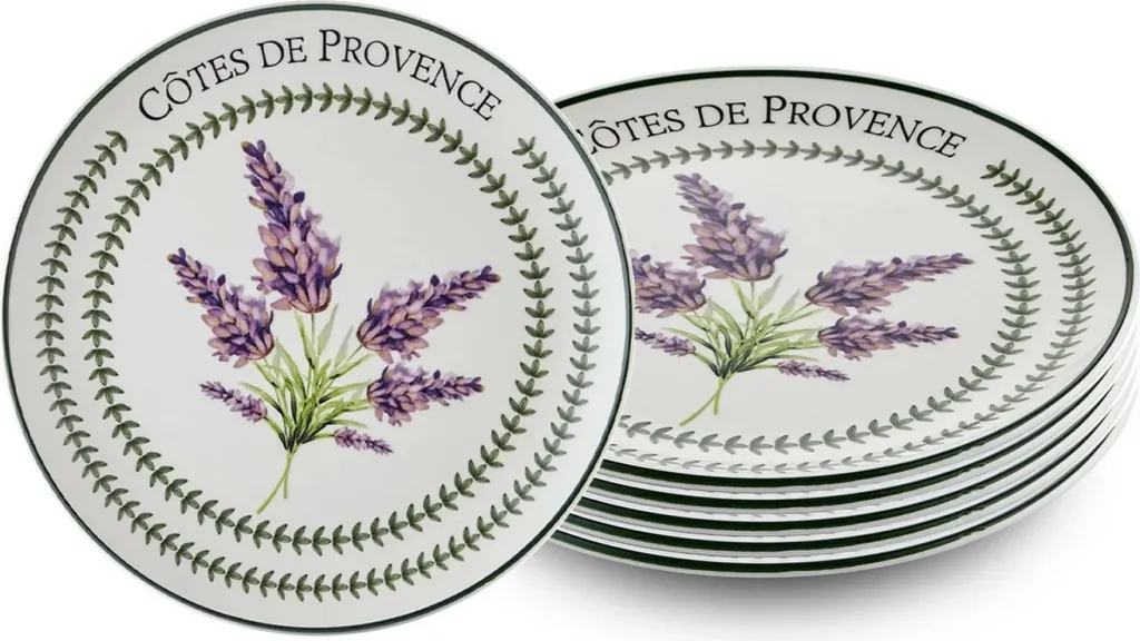 Set pjatash shërbimi, 6 copë, ngjyrë lejla, PRC0004 - 2