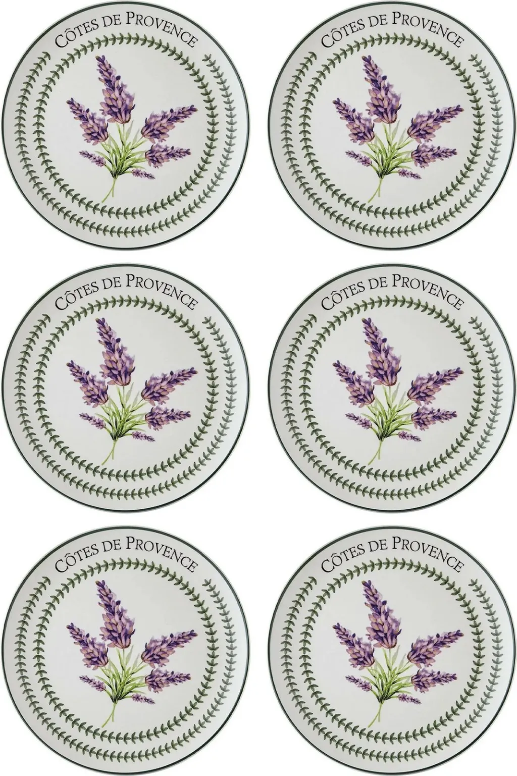 Set pjatash shërbimi, 6 copë, ngjyrë lejla, PRC0004 - 3