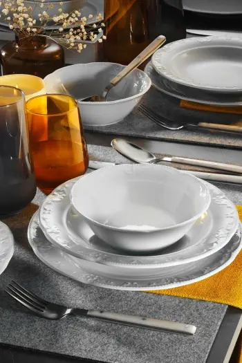 Set darkeje 18 pjese, porcelan i bardhe, Hermia, CPR18Y400