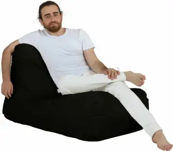Qese ulëse për kopsht, ngjyrë e zezë, Atelier del Sofa, Trendy Comfort Bed Pouf