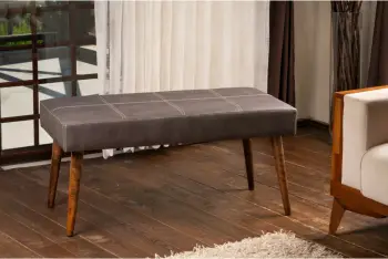 Pouf Atelier del Sofa, ngjyrë antracit, 92x44x46 cm