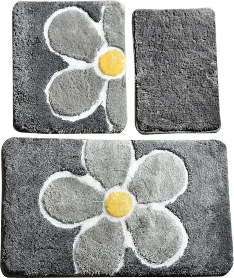 Set tapetesh për banjo akrilike (3 copë), Mijölnir, lule, gri - 5