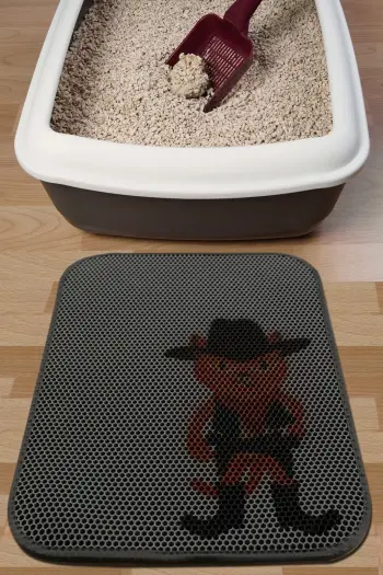 Tapet për rërë mace, dizajn Cowboy Cat, Conceptum Hypnose, shumëngjyrësh, 40x60cm