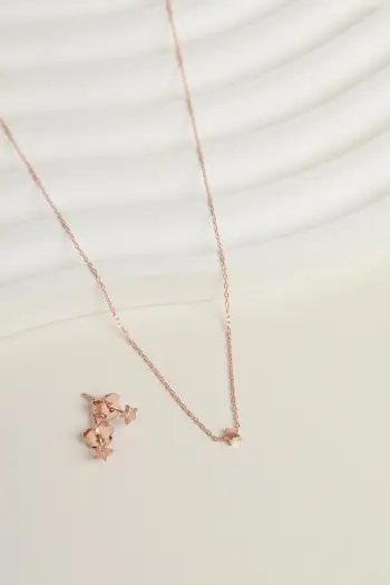 Set varëse dhe vathë argjendi, ngjyrë rozë, Elika Silver, ELKSLVR7691