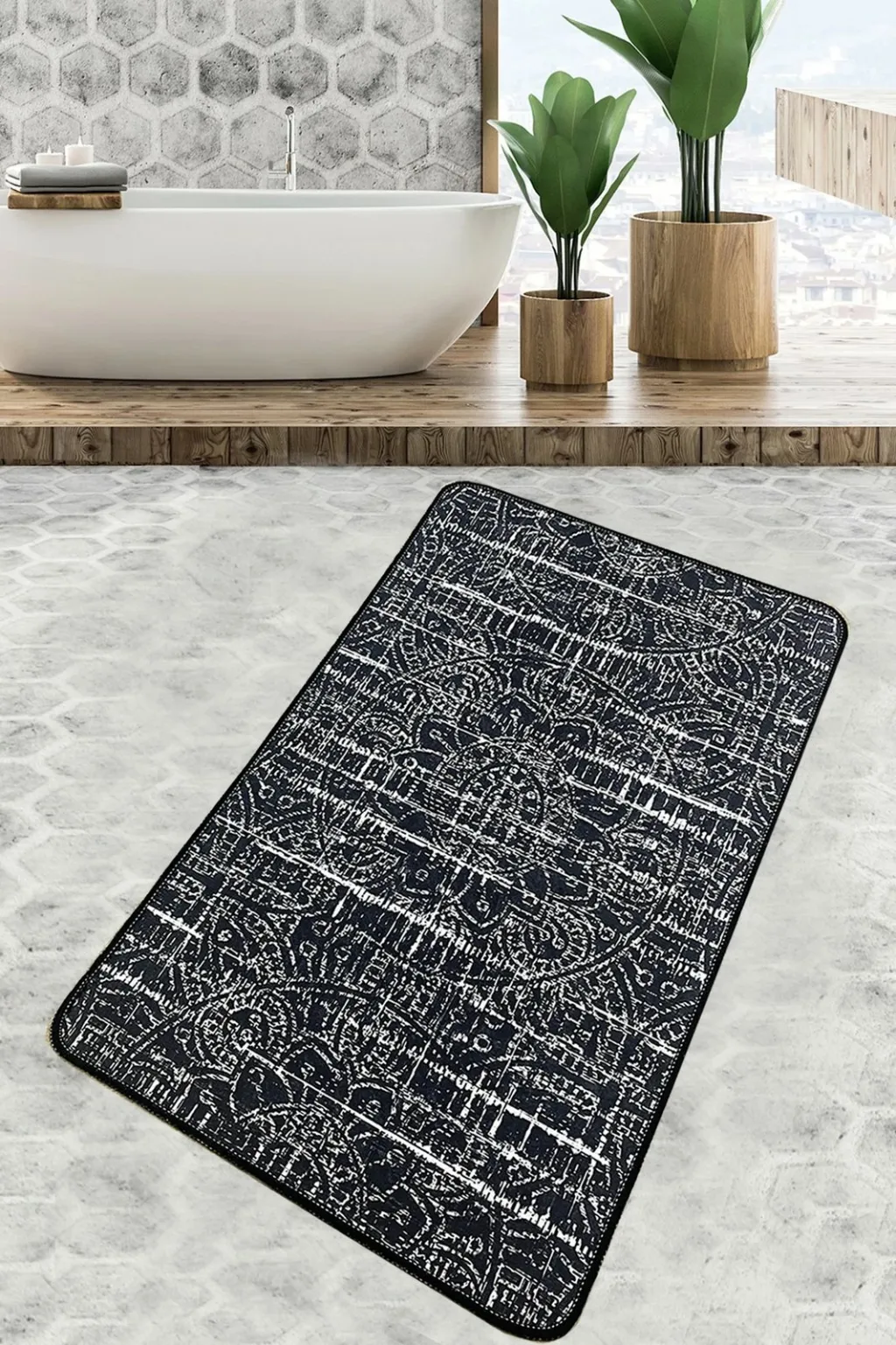 Tapet për banjo Mijölnir, Asara, shumëngjyrësh, 70x120cm - 1