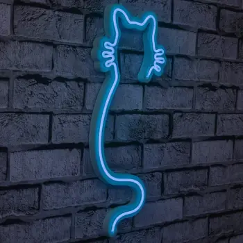 Dritë dekorative LED plastike, formë mace, ngjyrë kaltër