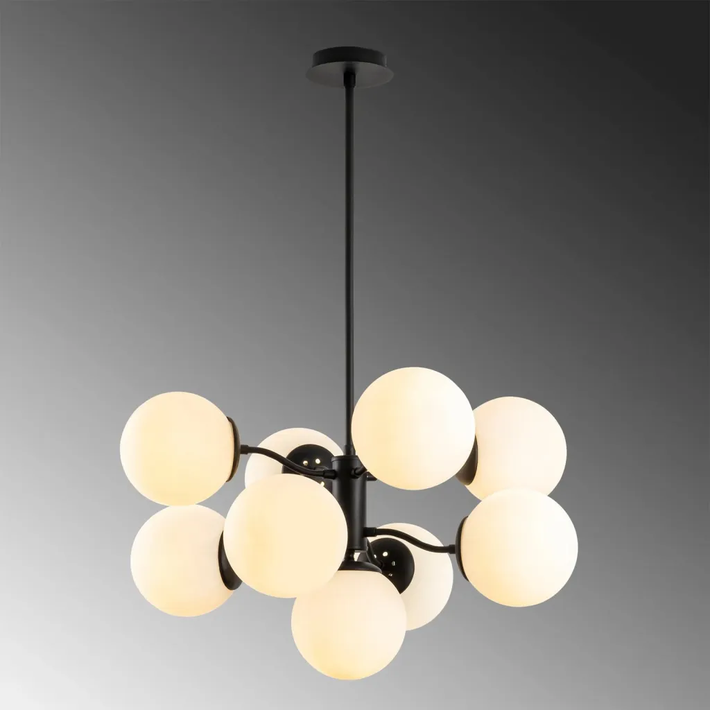 Llambë tavani Opviq Mudoni-MR-836-1, e zezë, moderne - 5