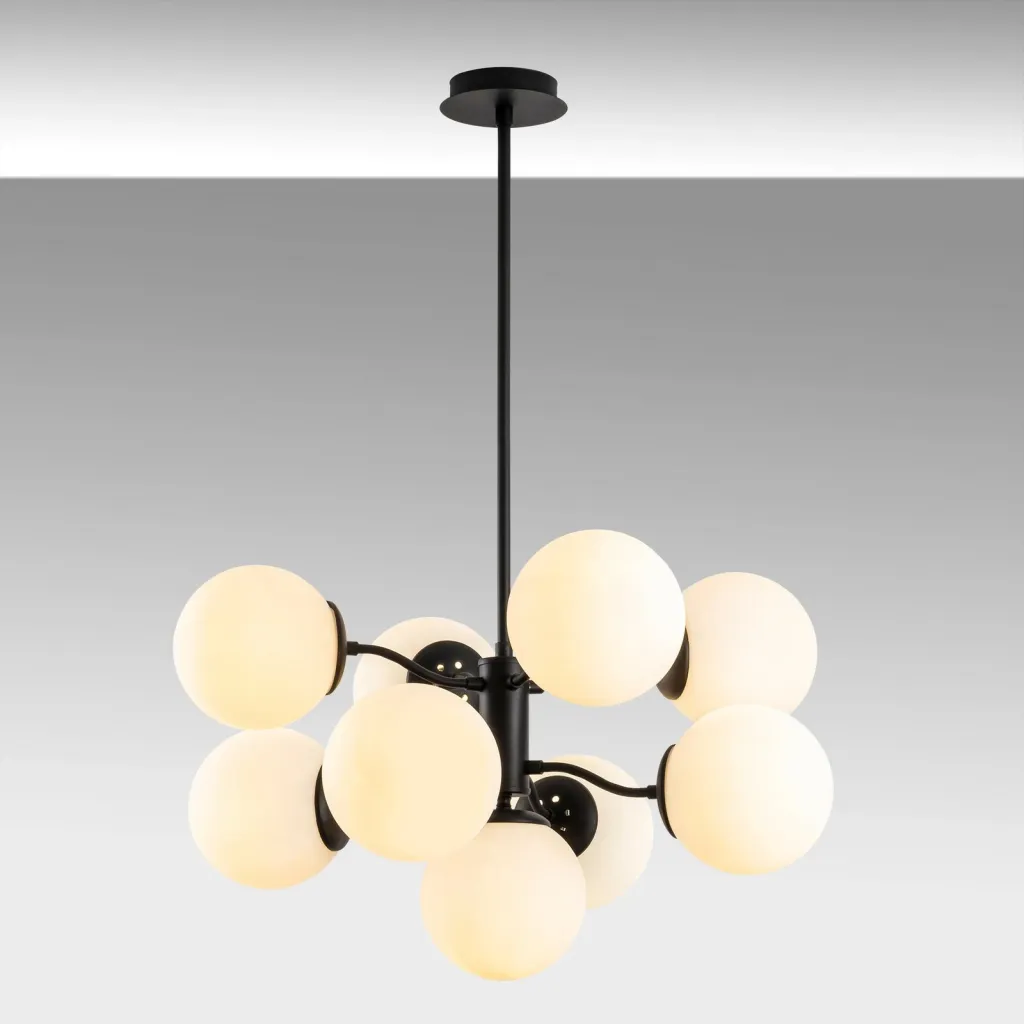 Llambë tavani Opviq Mudoni-MR-836-1, e zezë, moderne - 6