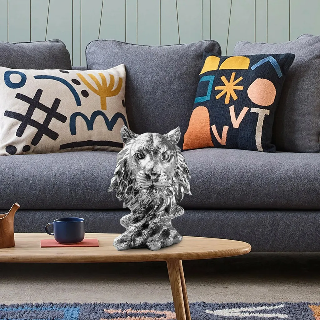 Objekt dekorativ, tigër, ngjyrë argjendi, Aberto Design - 3