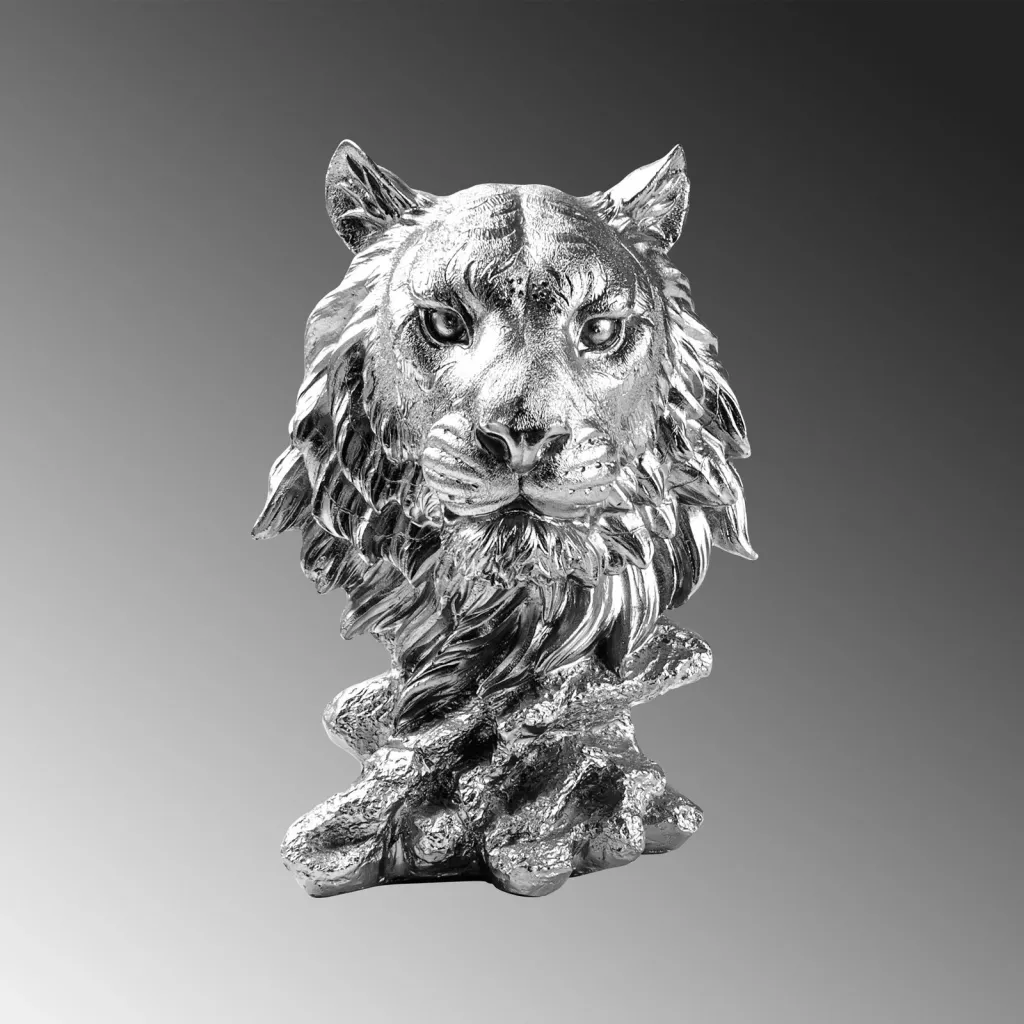 Objekt dekorativ, tigër, ngjyrë argjendi, Aberto Design - 5