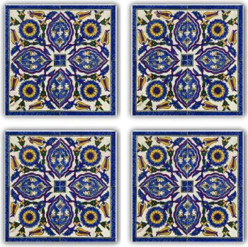 Set nënshtrues qelqi, shumëngjyrësh, 4 copë, TAB218511624