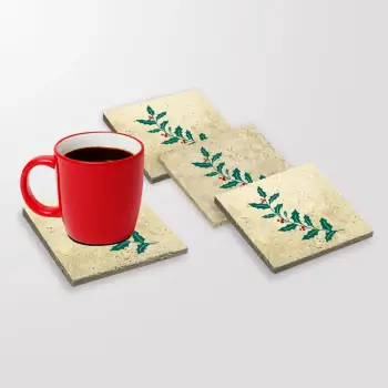 Set 4 copë mbrojtëse gotash prej guri natyral, shumëngjyrëshe, Hermia, TBA57581