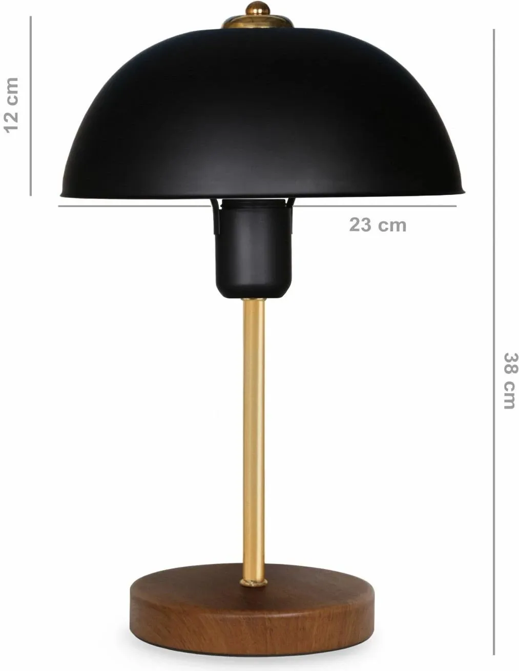 Llambë tavoline Opviq, AYD-2795, metal, ngjyrë e zezë - 4