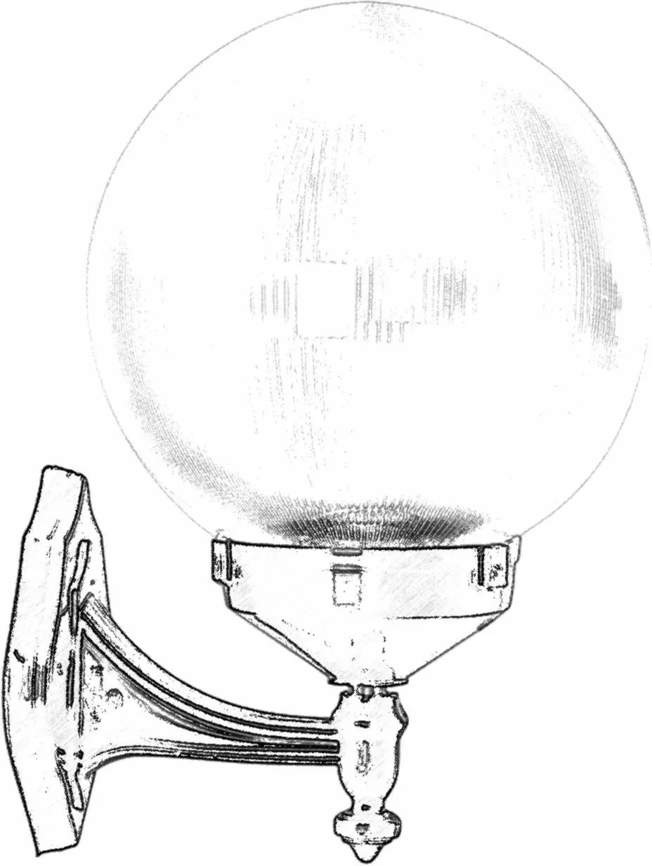 Llambë muri për jashtë Opviq, BAP-68160-BSY-M2, e zezë - 2