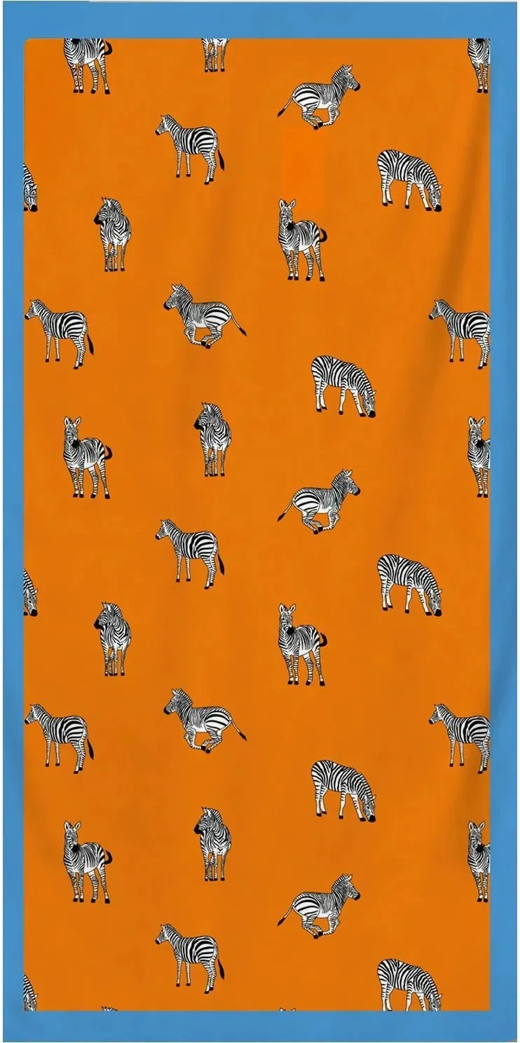 Peshqir plazhi Mijölnir, zebra, portokalli - 3