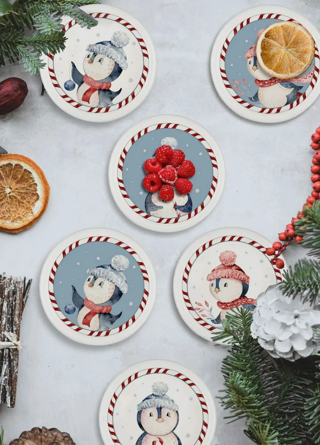 Set tasash për meze (6 copë), Hermia, NEW018 - 1