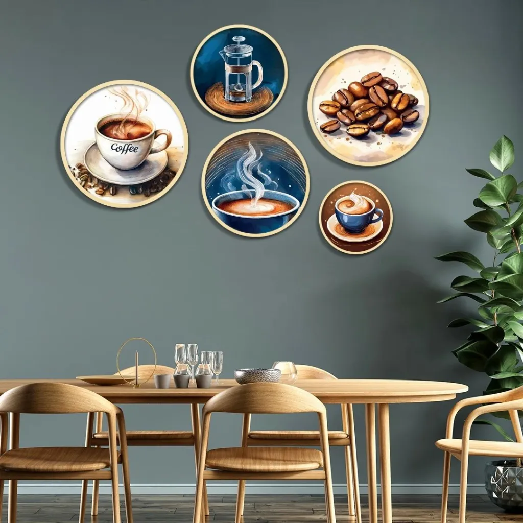 Set pikturash dekorative me kornizë MDF (5 copë), Wallity, Yats-11 - 2