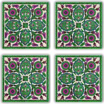 Set 4 copë mbajtëse gotash prej guri natyral, shumëngjyrëshe, Hermia, TAB218511634