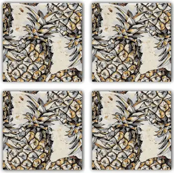 Set 4 copë nënshtrues gotash prej guri natyral, Hermia, TBA575441668