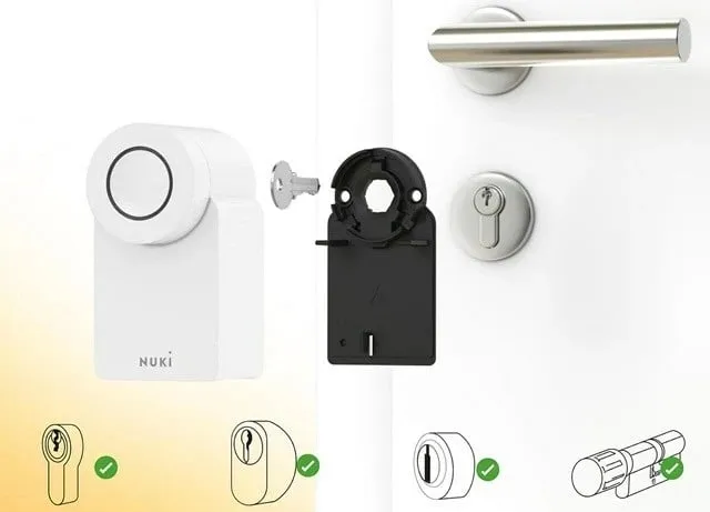 Bravë inteligjente Nuki GO, wireless, për dyer, e bardhë - 2