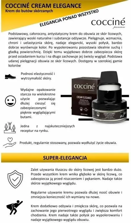 Krem për këpucë prej lëkure Coccine, i zi - 12