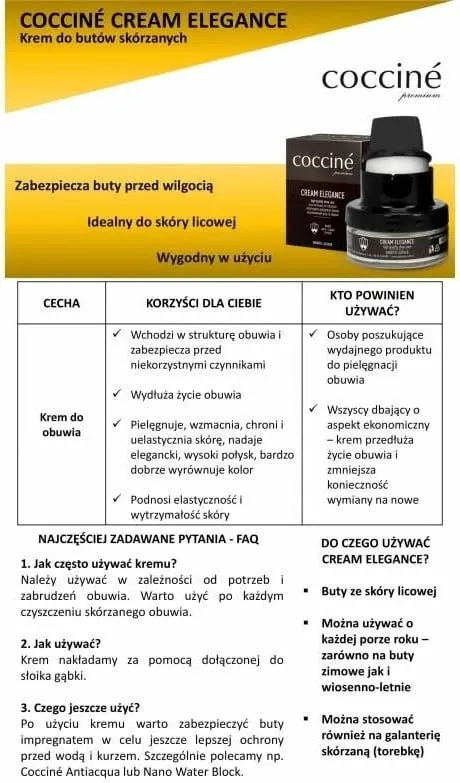 Krem për këpucë prej lëkure Coccine, i zi - 4