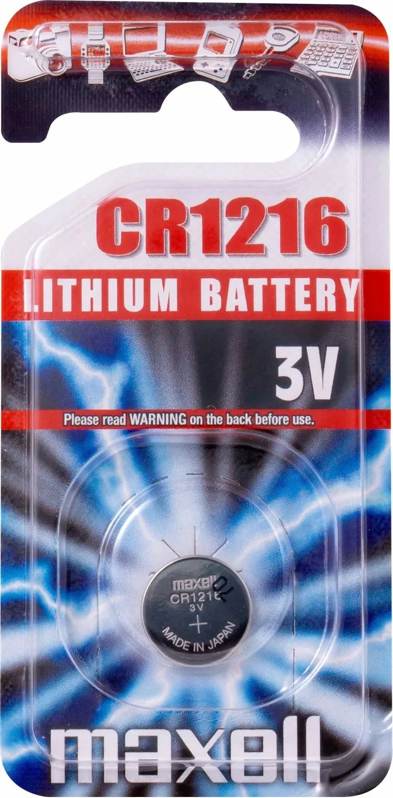 Bateri Maxell CR1216, 3V, 25mAh, Lithium - 2