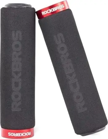 Doreza timoni për biçikletë Rockbros BT1001BKRD, teknopolimer, e zezë/kuqe