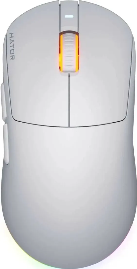 Maus Hator Quasar 3 wireless, RGB, 12000 DPI, i bardhë - 1