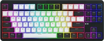 Tastierë Hator Rockfall 3 TKL, mekanike, RGB, wireless/USB-C, e zezë-bardhë