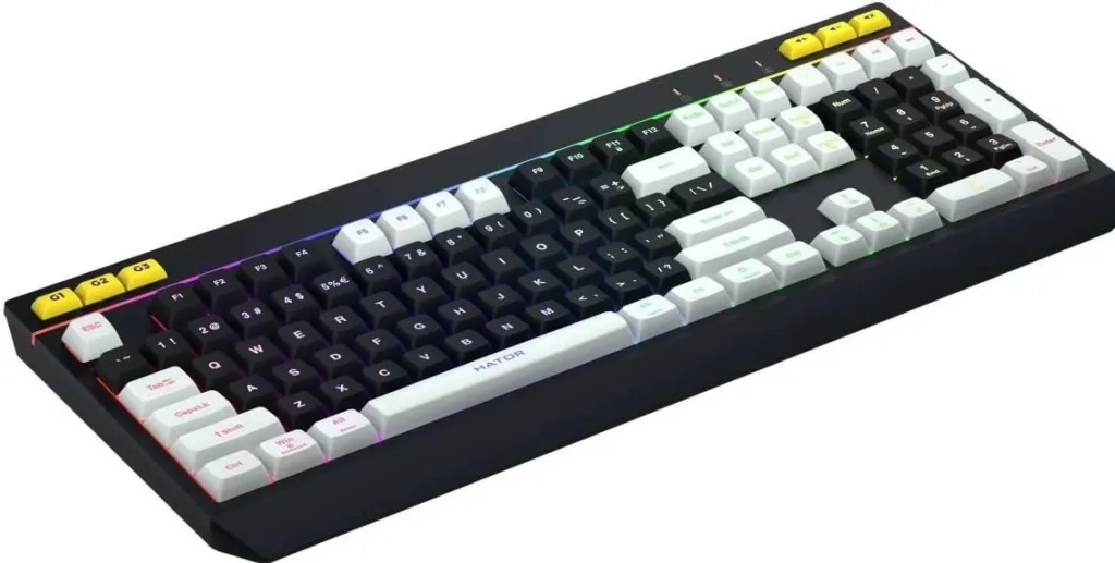 Tastierë gaming Hator Icefall HTK400US, RGB, me kabllo, black-white - 3