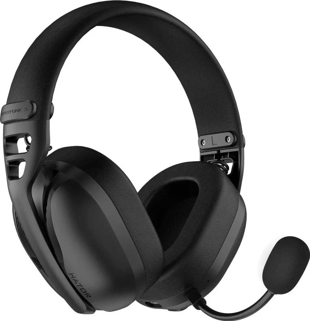 Kufje Hator Hyperpunk 3 Wireless ANC ESH15, me mikrofon të ndashëm, të zeza - 1
